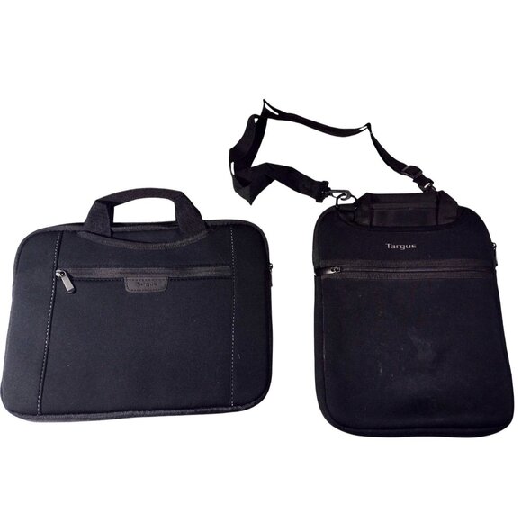 Targus Black Laptop Tablet Bags Set With Handles & Shoulder Strap Crossbody - Picture 3 of 11